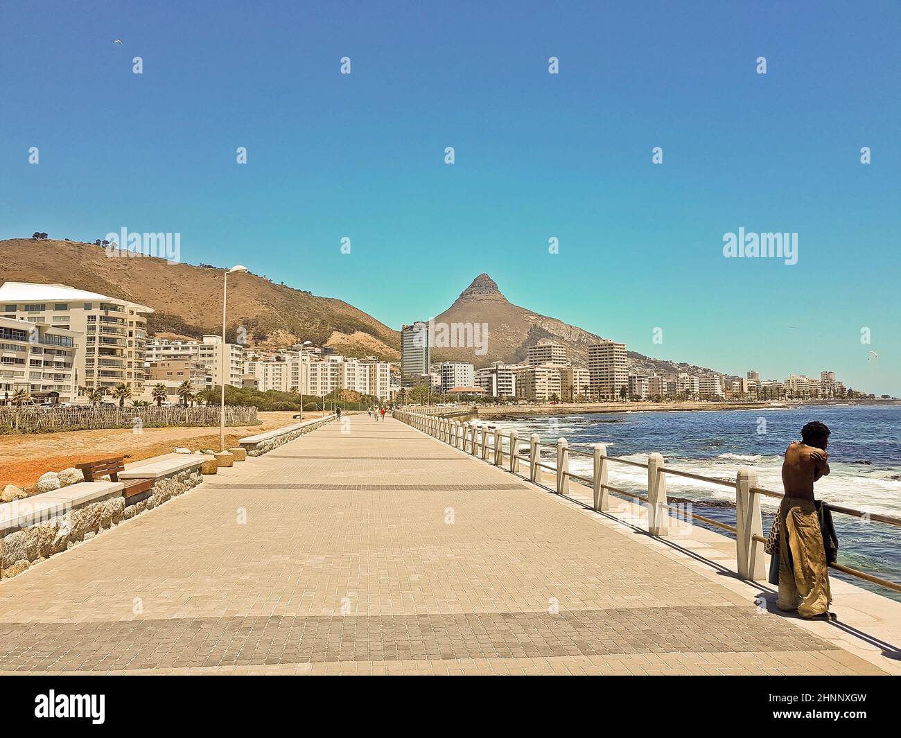 Poor and rich life Sea Point Cape Town South Africa. Stock Photo