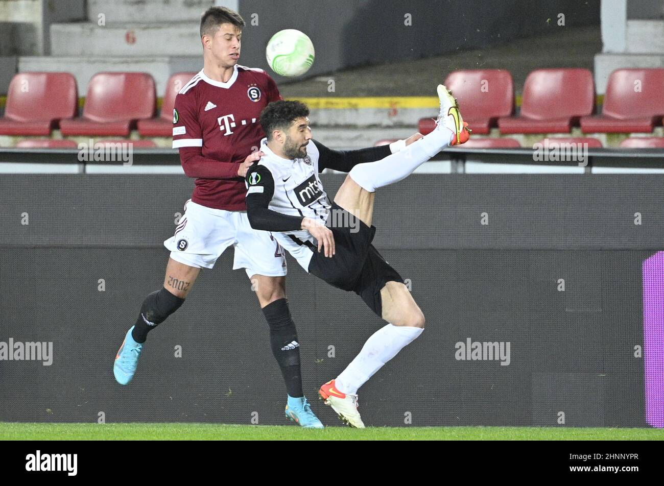 Czech Soccer - Sparta Prague v Slavia Prague. The Sparta Prague wall  defends a Slavia Prague free kick Stock Photo - Alamy