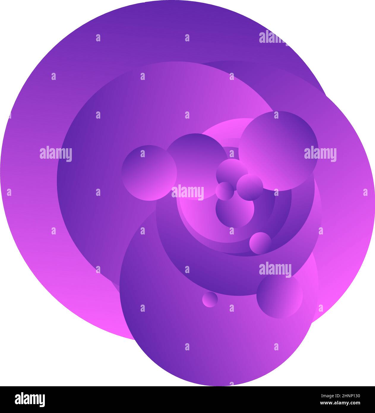 Geometric circle design shape with random shaded, gradient fill - stock ...