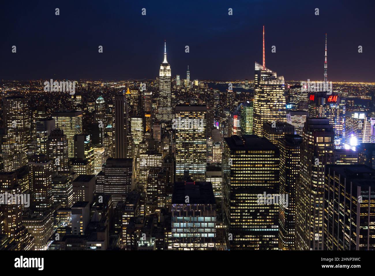 view from Top of the Rock, New York City Stock Photo