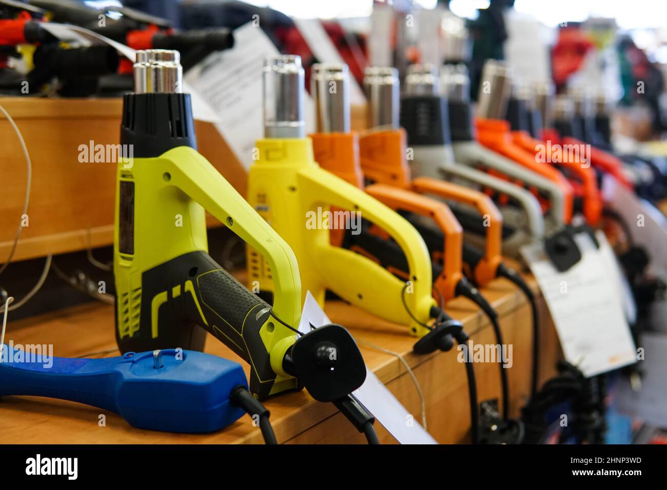 Electric heat gun on construction supply store shelf Stock Photo Alamy