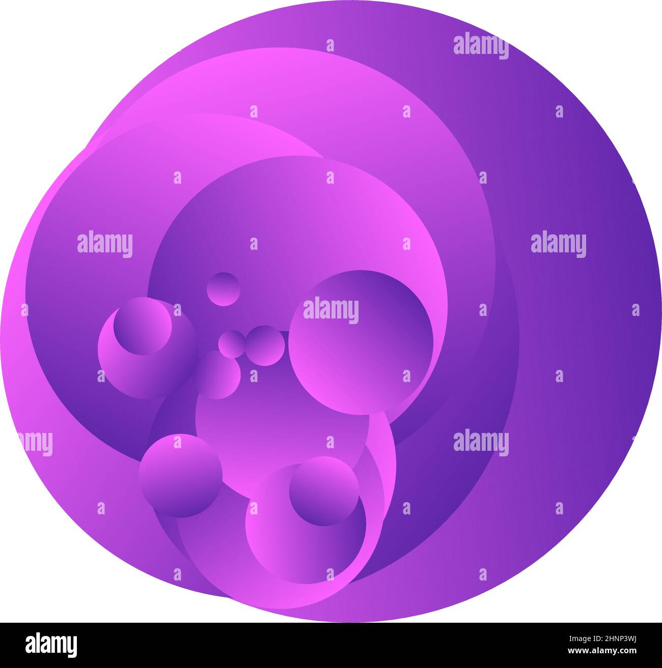 Geometric circle design shape with random shaded, gradient fill - stock ...