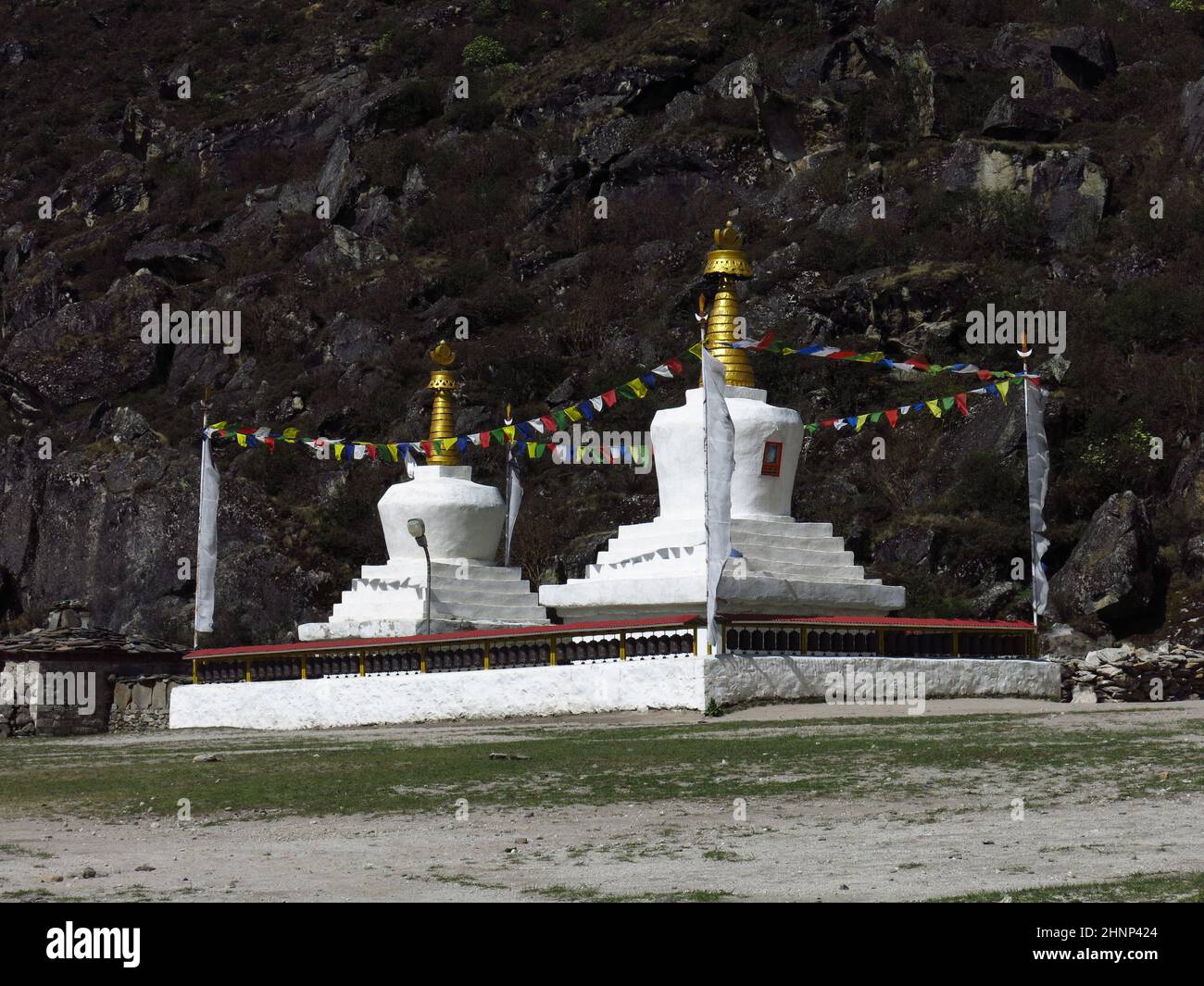 Chorten in Khumjung. Stock Photo