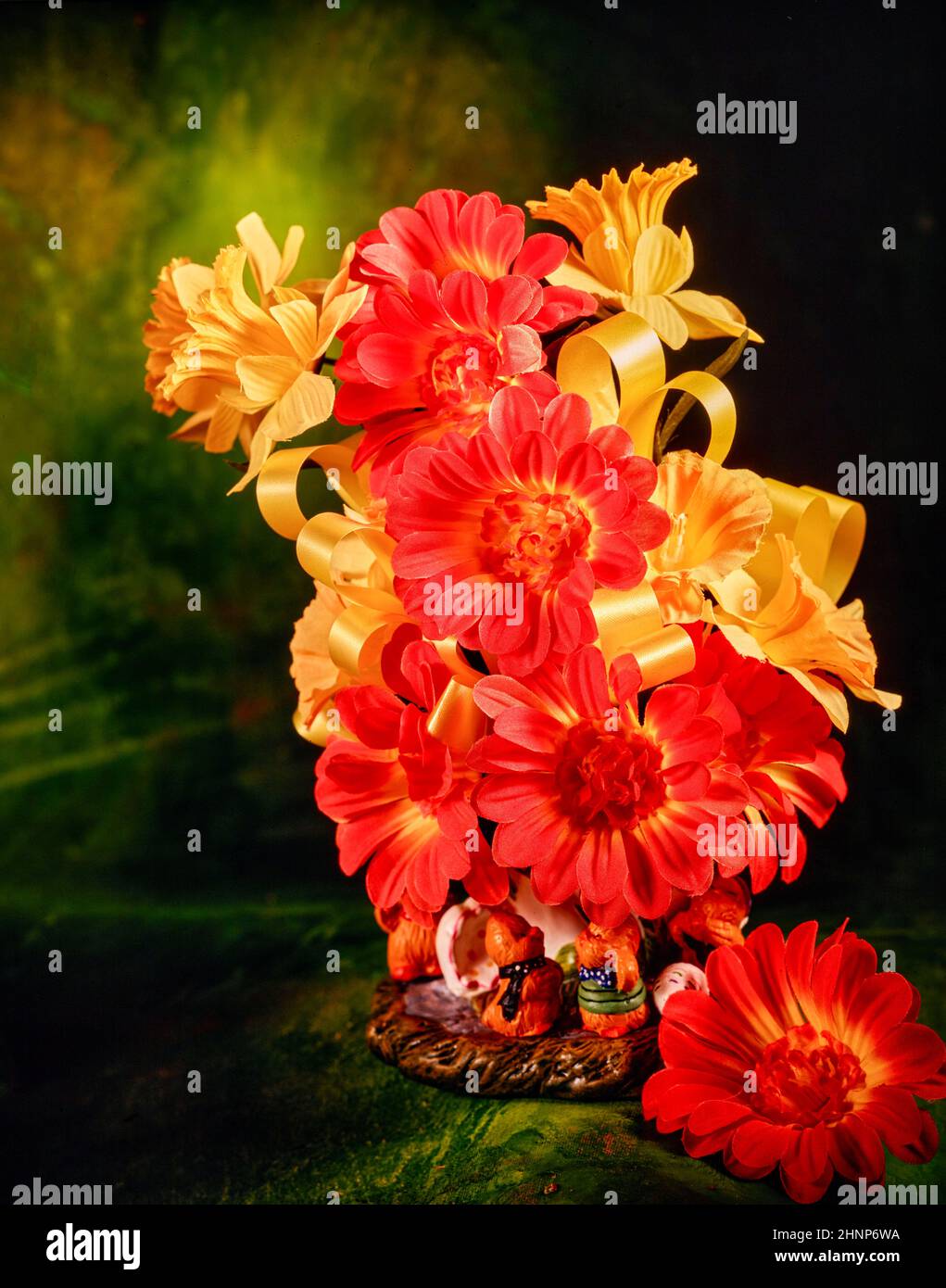 Still-life of flower arrangement symbolic of love and romance Stock Photo