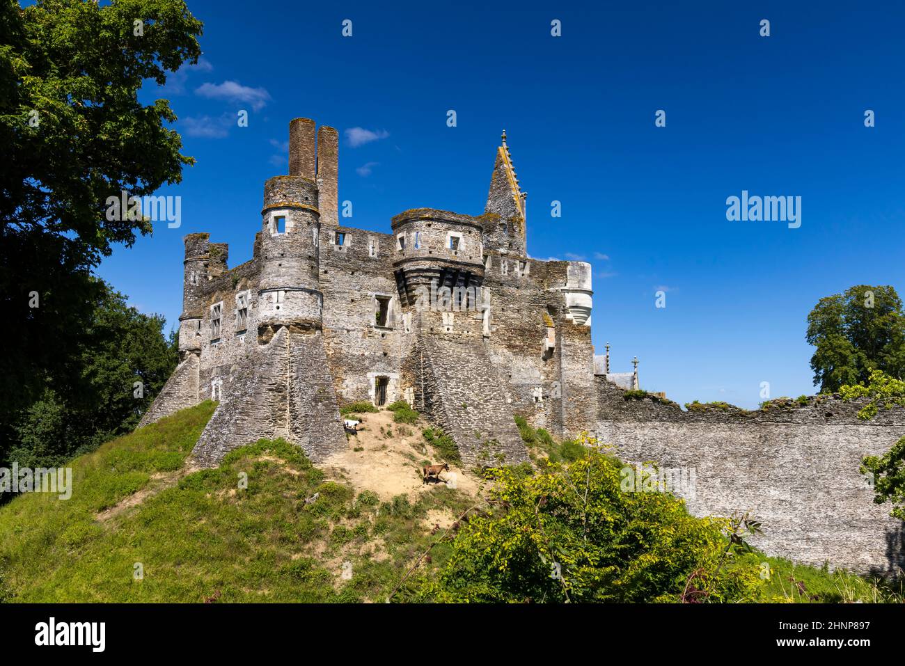 Chateau du Plessis Mace, Pays de la Loire, France Stock Photo