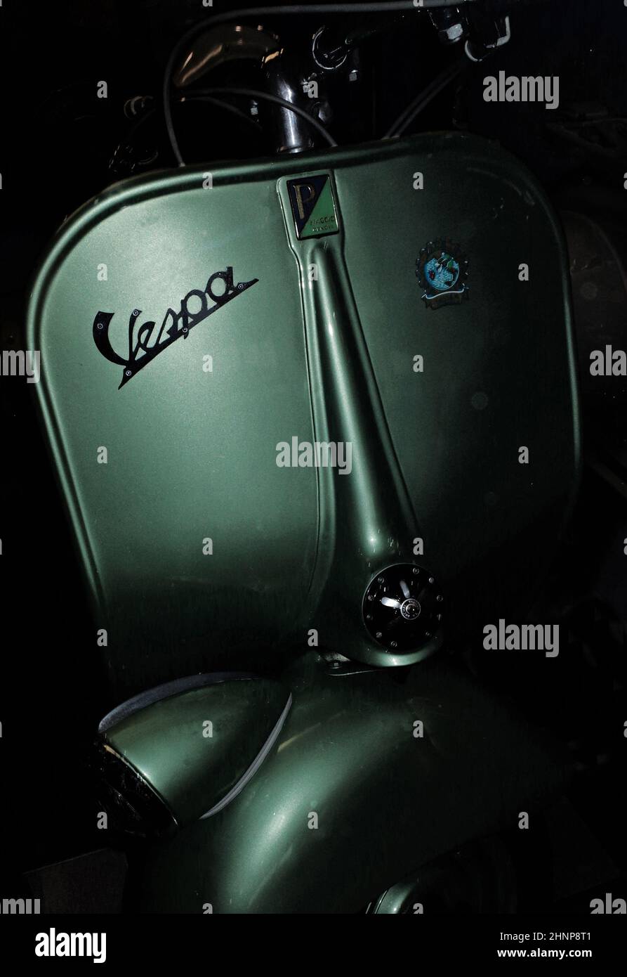 The Vespa, the world famous Italian scooter Stock Photo