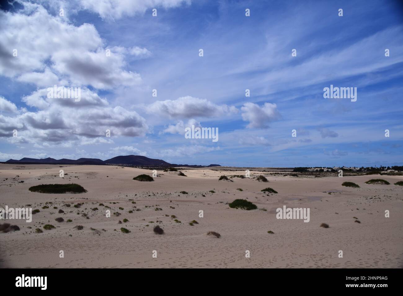 Die Sanddünen von  Fuerteventura von den Kanarischen Inseln Stock Photo