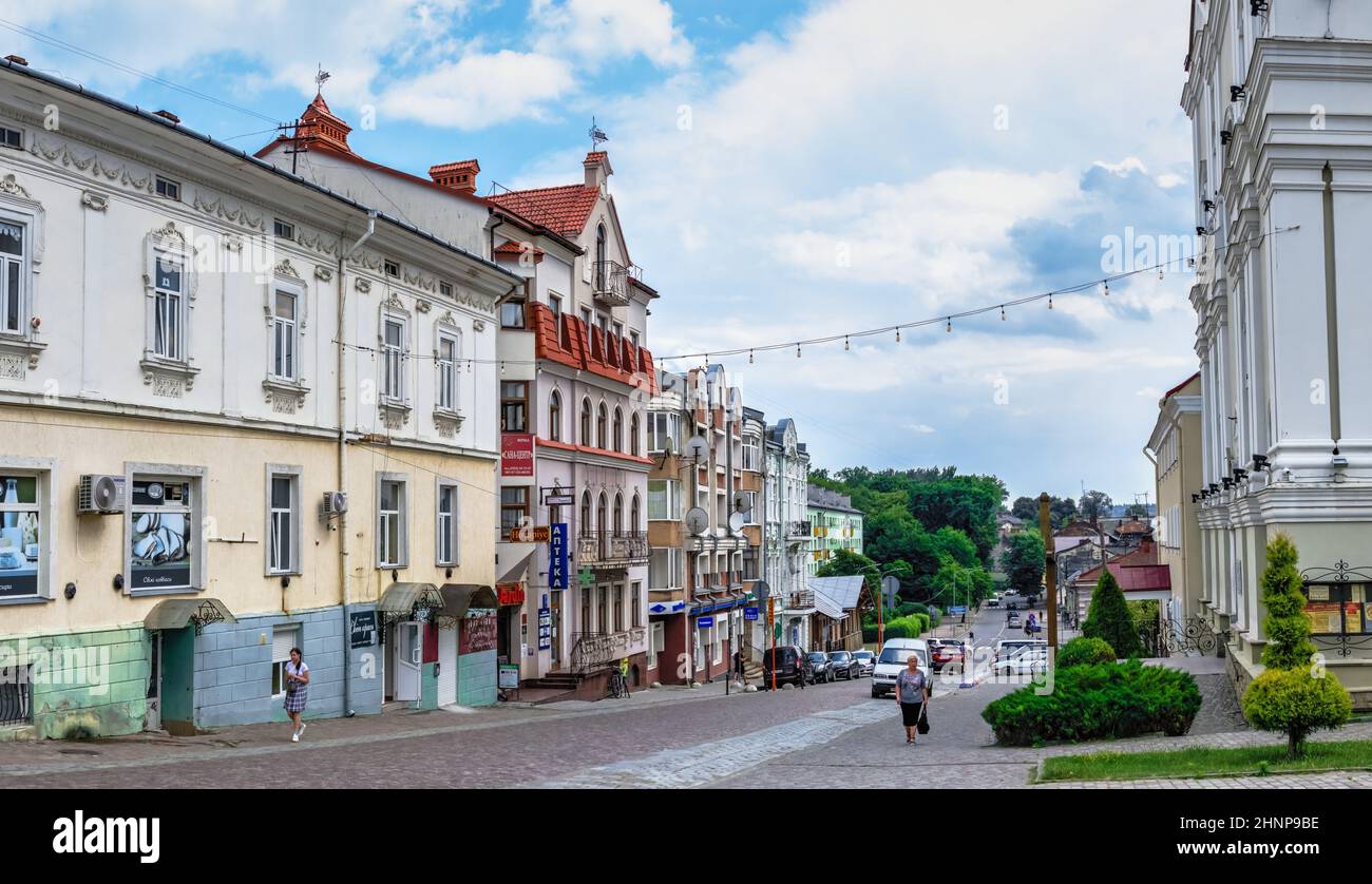 Market square in Drohobych, Ukraine Stock Photo