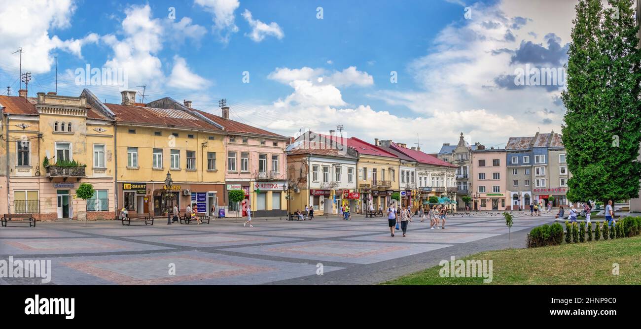 Market square in Drohobych, Ukraine Stock Photo