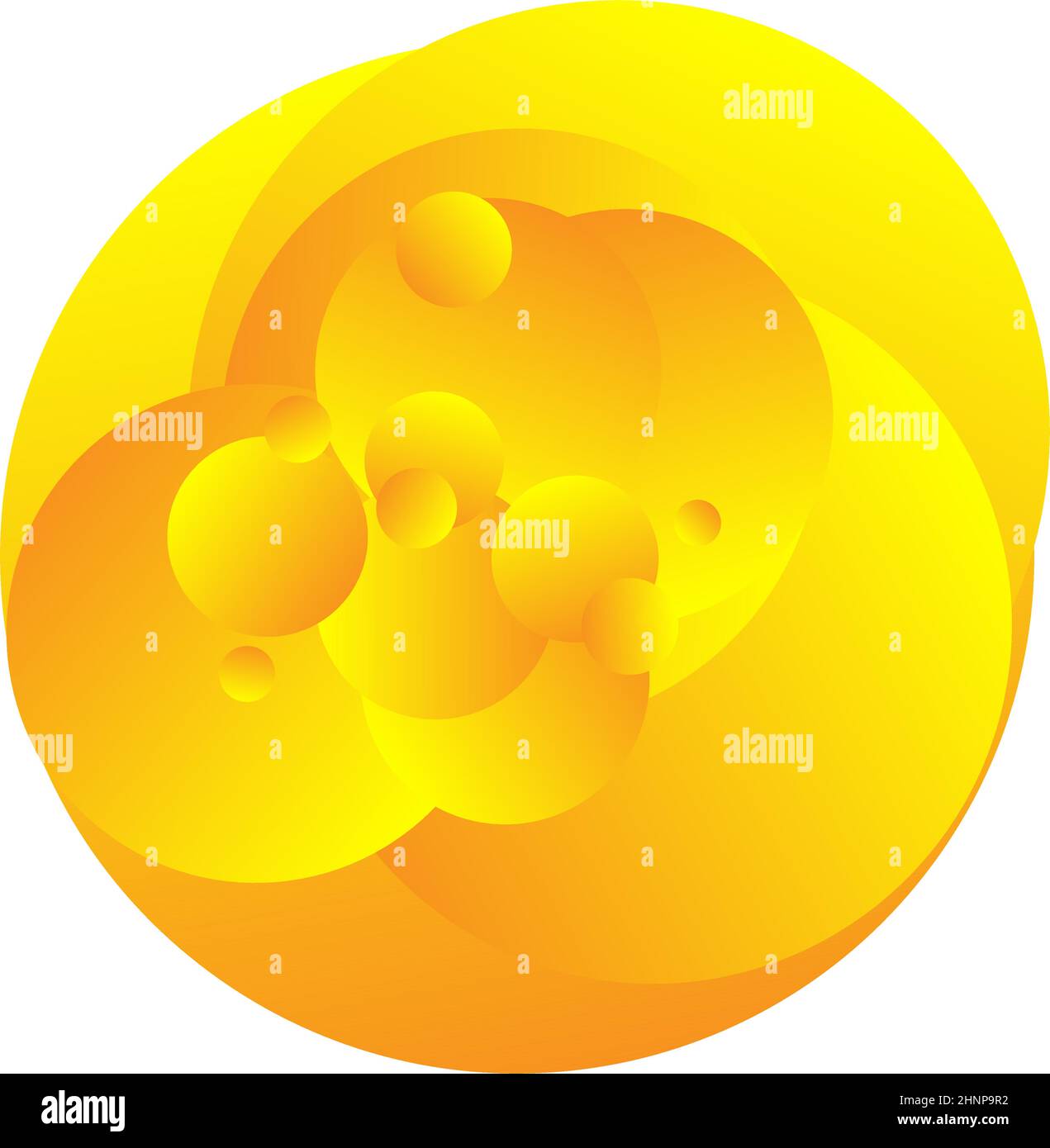 Geometric circle design shape with random shaded, gradient fill - stock ...