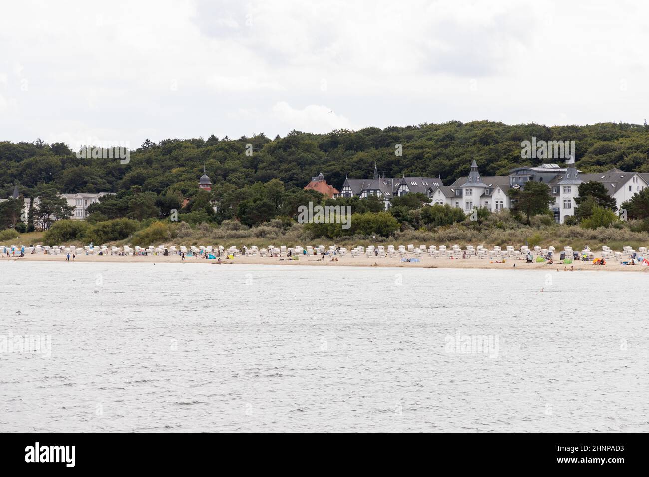 The view of the coast from the Zinnowitz pier Stock Photo Alamy