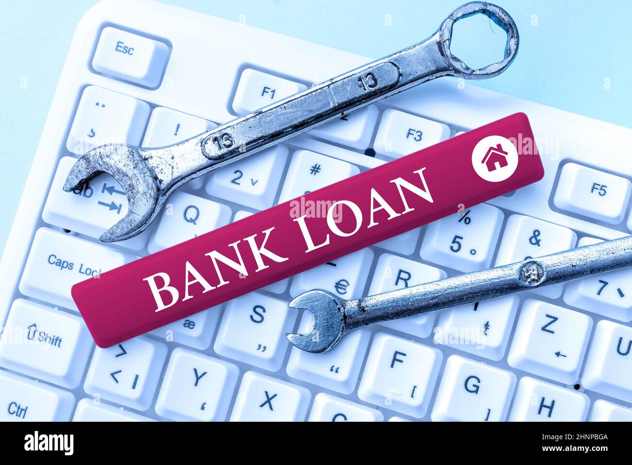 Sign displaying Bank Loan. Word for an amount of money loaned at interest by a bank to a borrower Creating New Account Password, Abstract Online Writing Courses Stock Photo