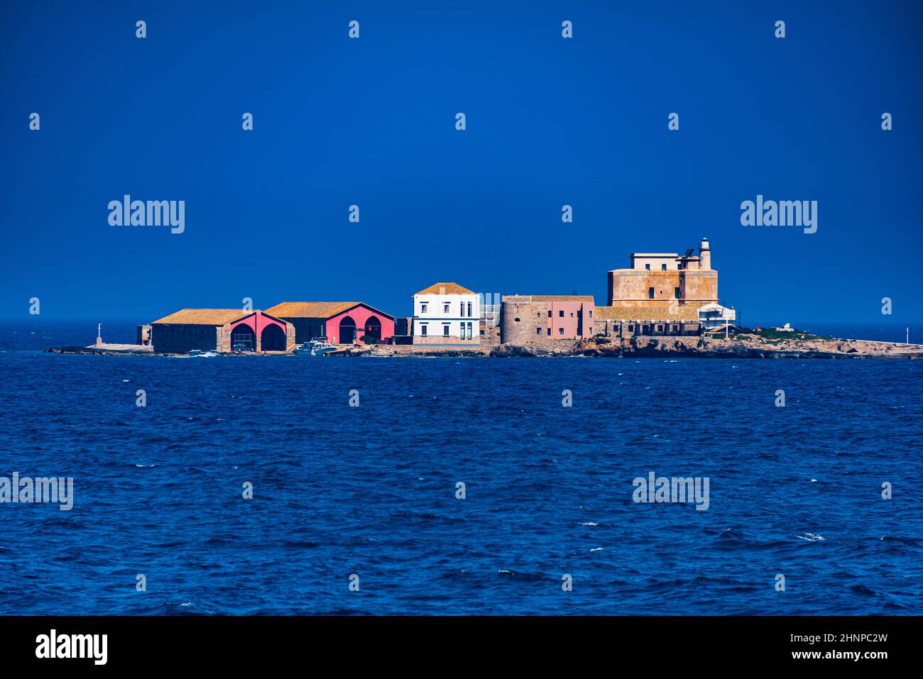 Formica Island, one of tha aegadian Islands, near Trapani, where a tuna