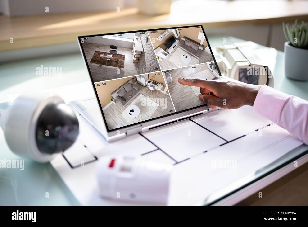 CCTV Security System Alarm Home Office Equipment Stock Photo