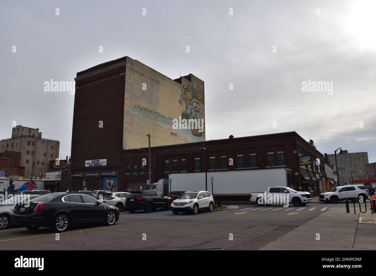 Historic wholesale produce buildings in the Eastern Market area of
