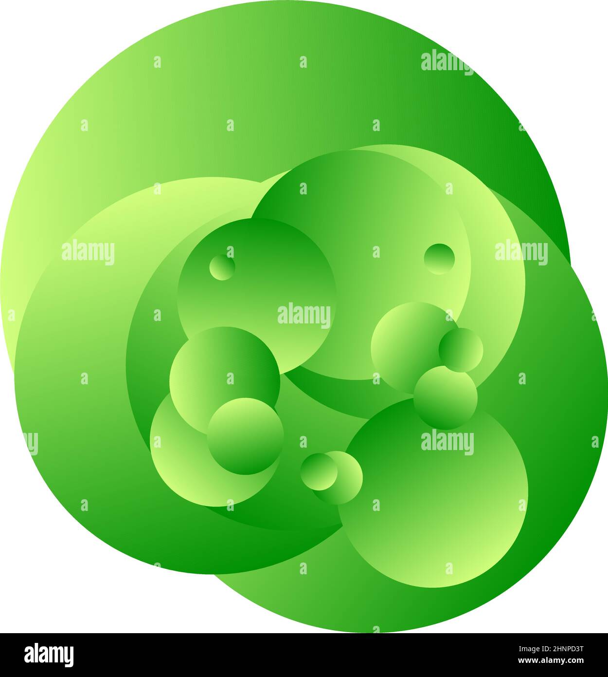 Geometric circle design shape with random shaded, gradient fill - stock ...