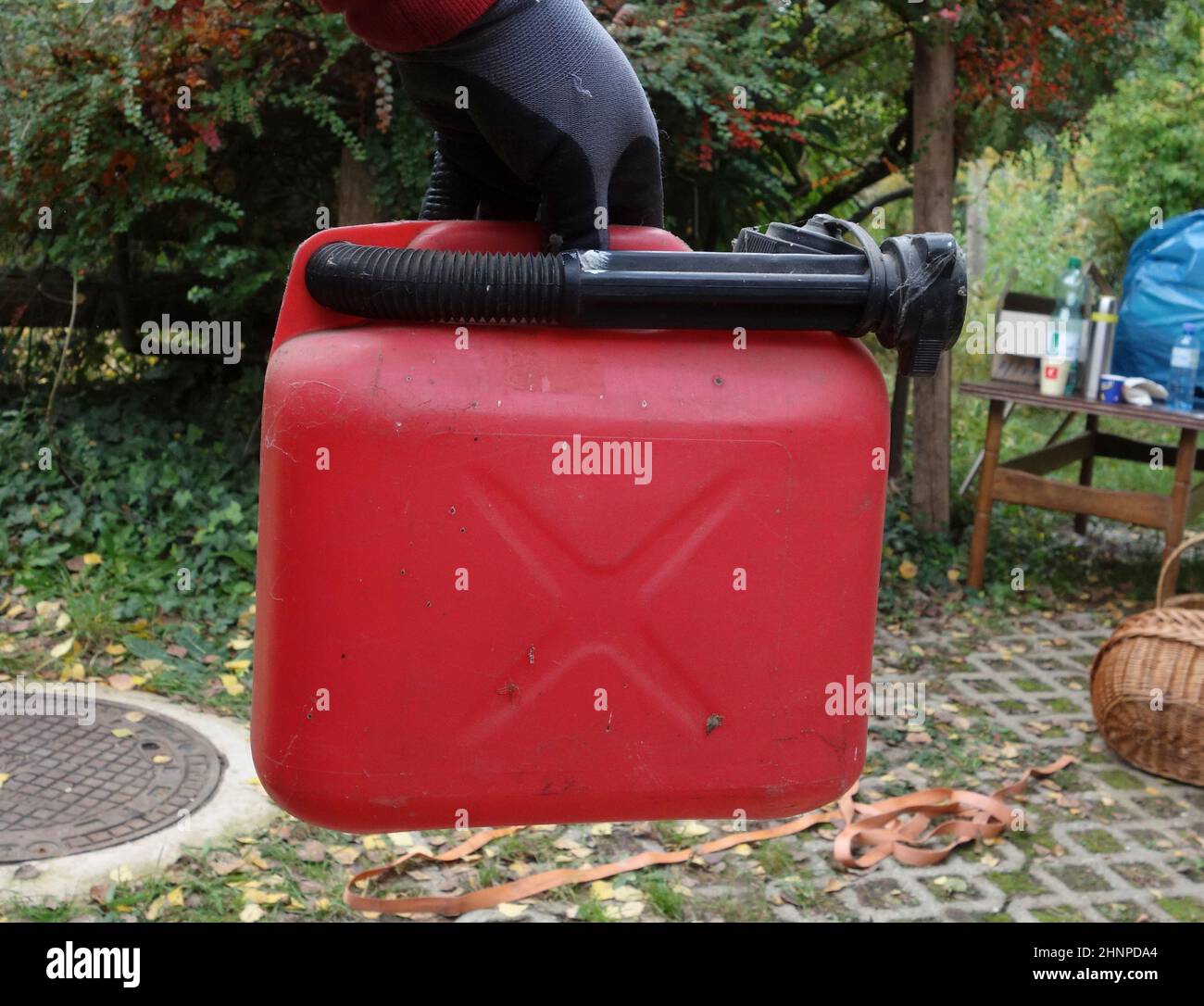 a jerry can for transporting fuel Stock Photo Alamy