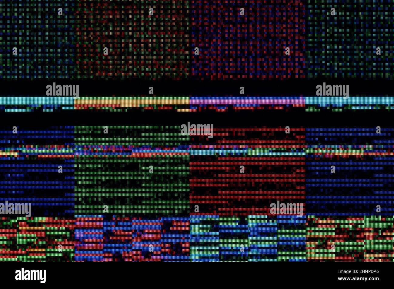 Pixel pattern of a digital glitch Stock Photo