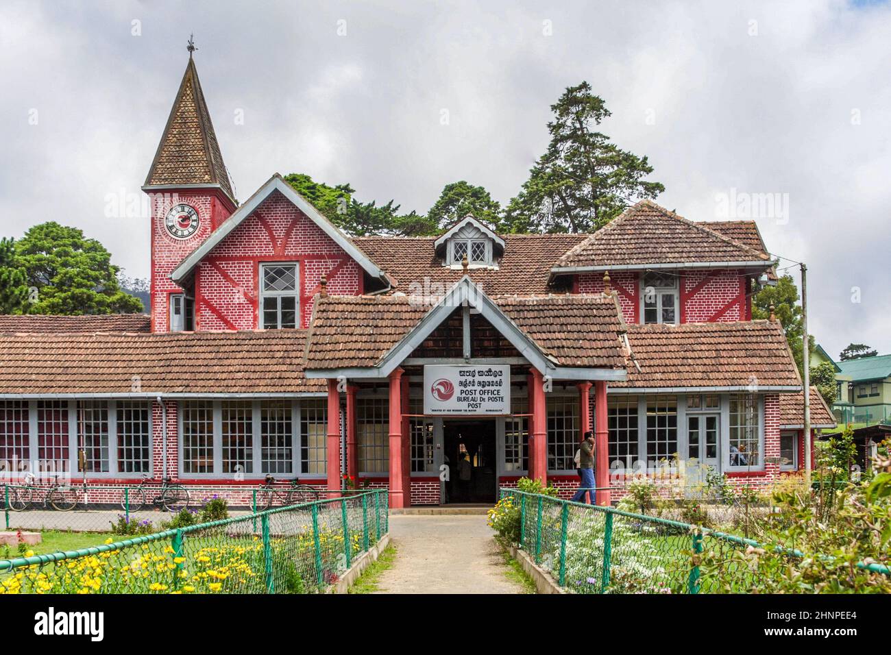 old victorian Post Office in the hilly town of Nuwara Eliya in Sri Lanka Stock Photo