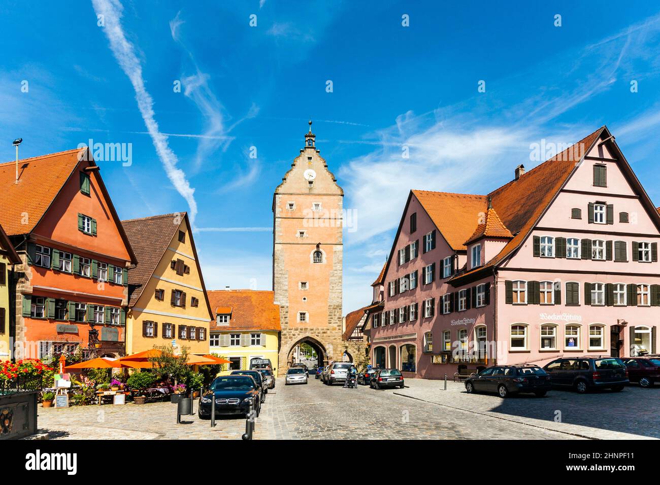 romantic Dinkelsbuehl, city of late middleages Stock Photo