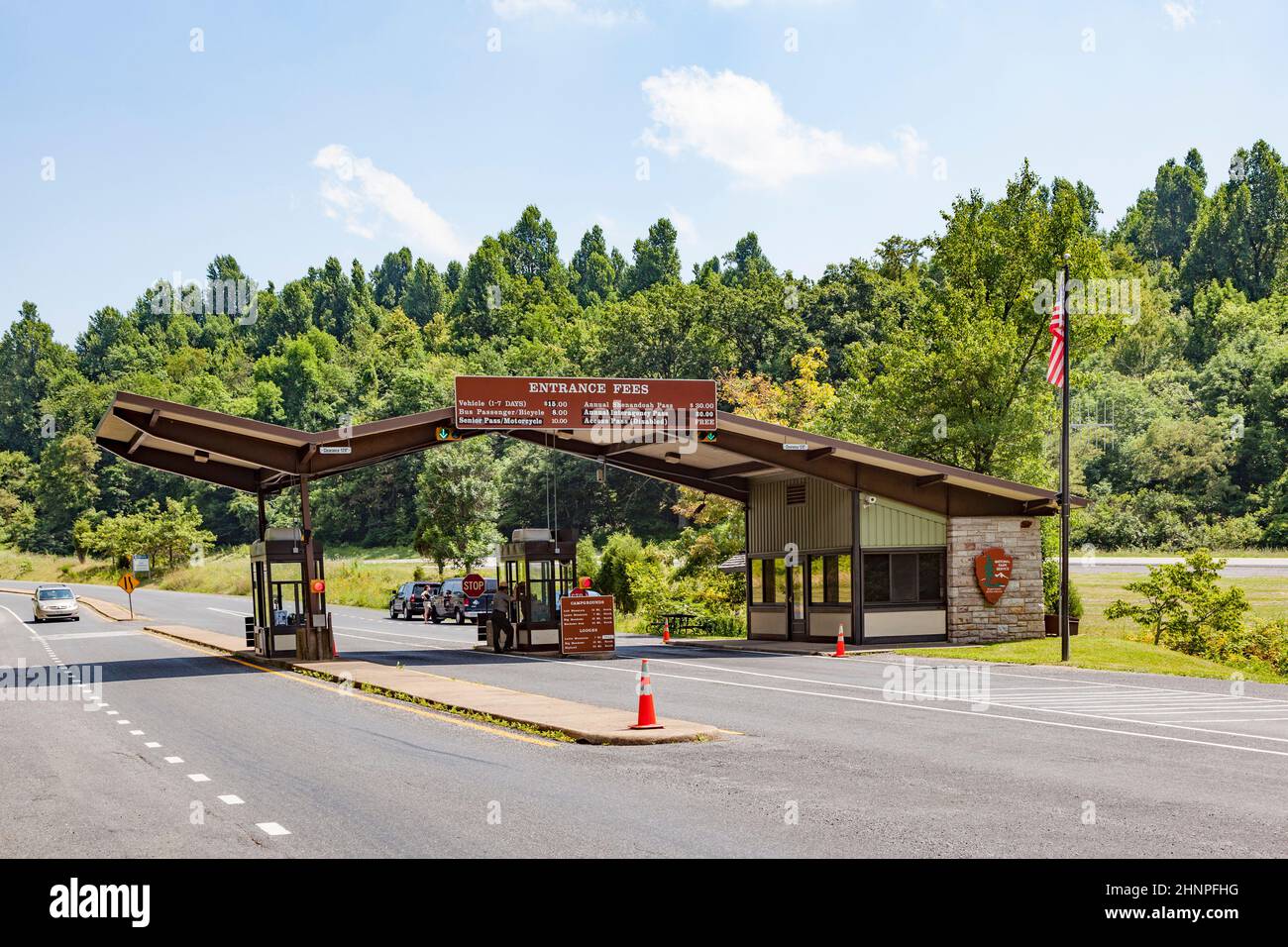 entrance to Shenandoah national park Stock Photo