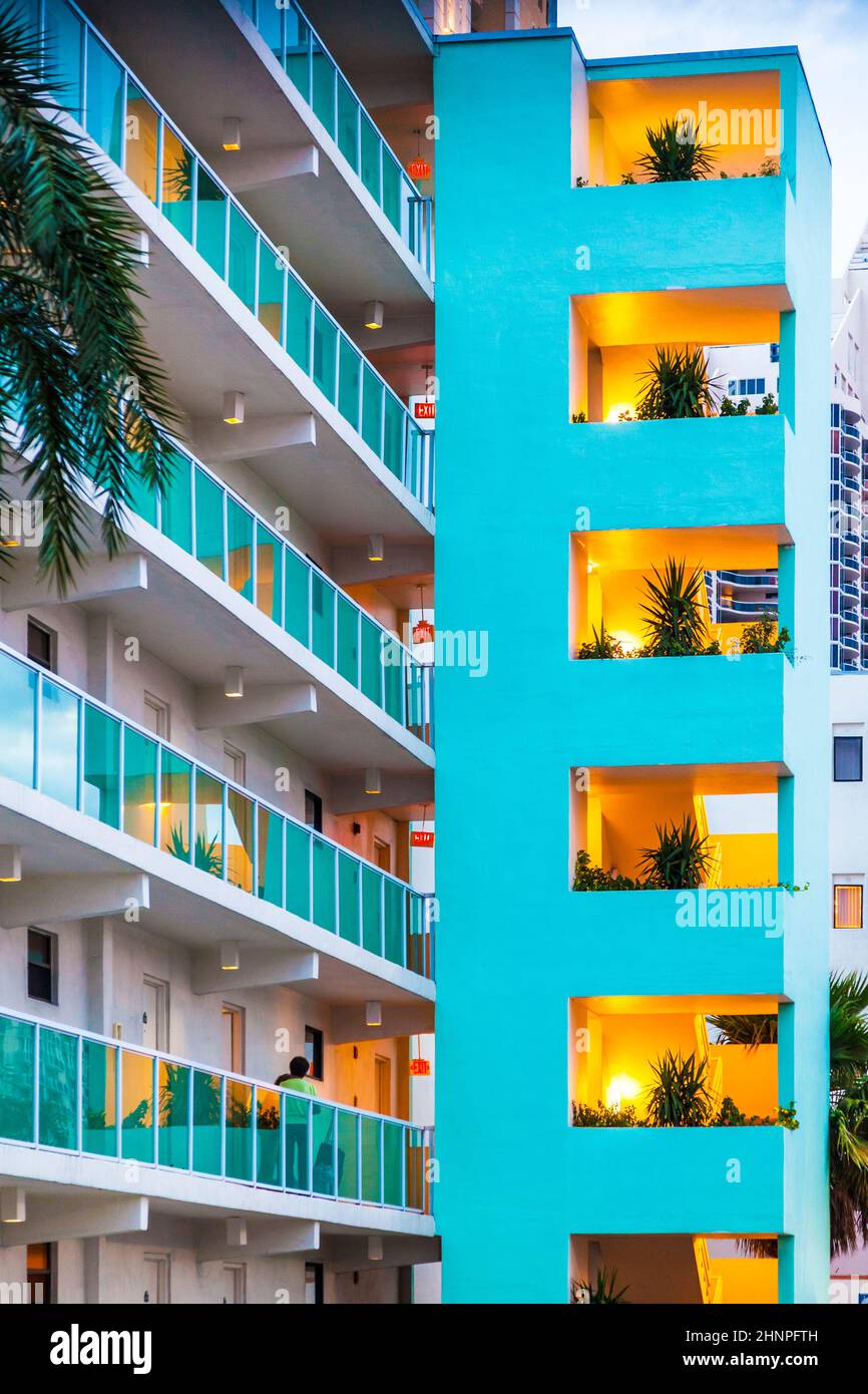 apartments at the beachside at Sunny Isles Beach in Florida Stock Photo