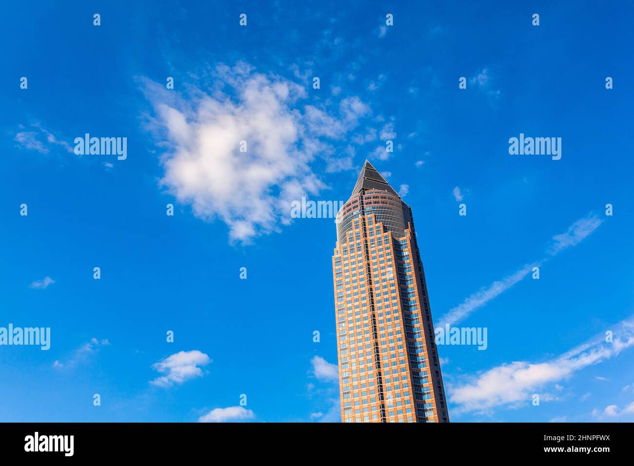 Messeturm - Fair Tower of Frankfurt Stock Photo