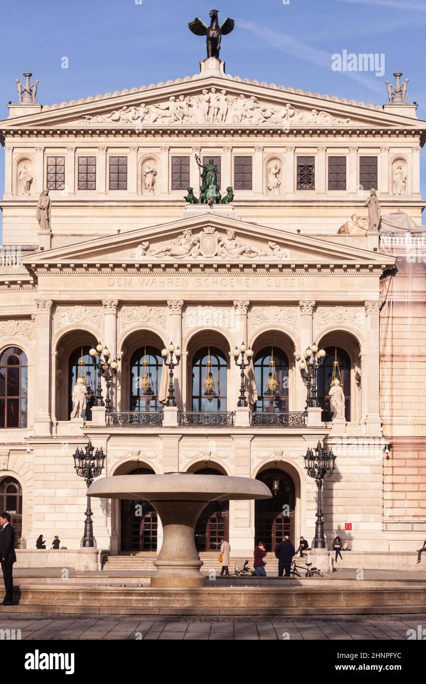 famous Opera house in Frankfurt Stock Photo