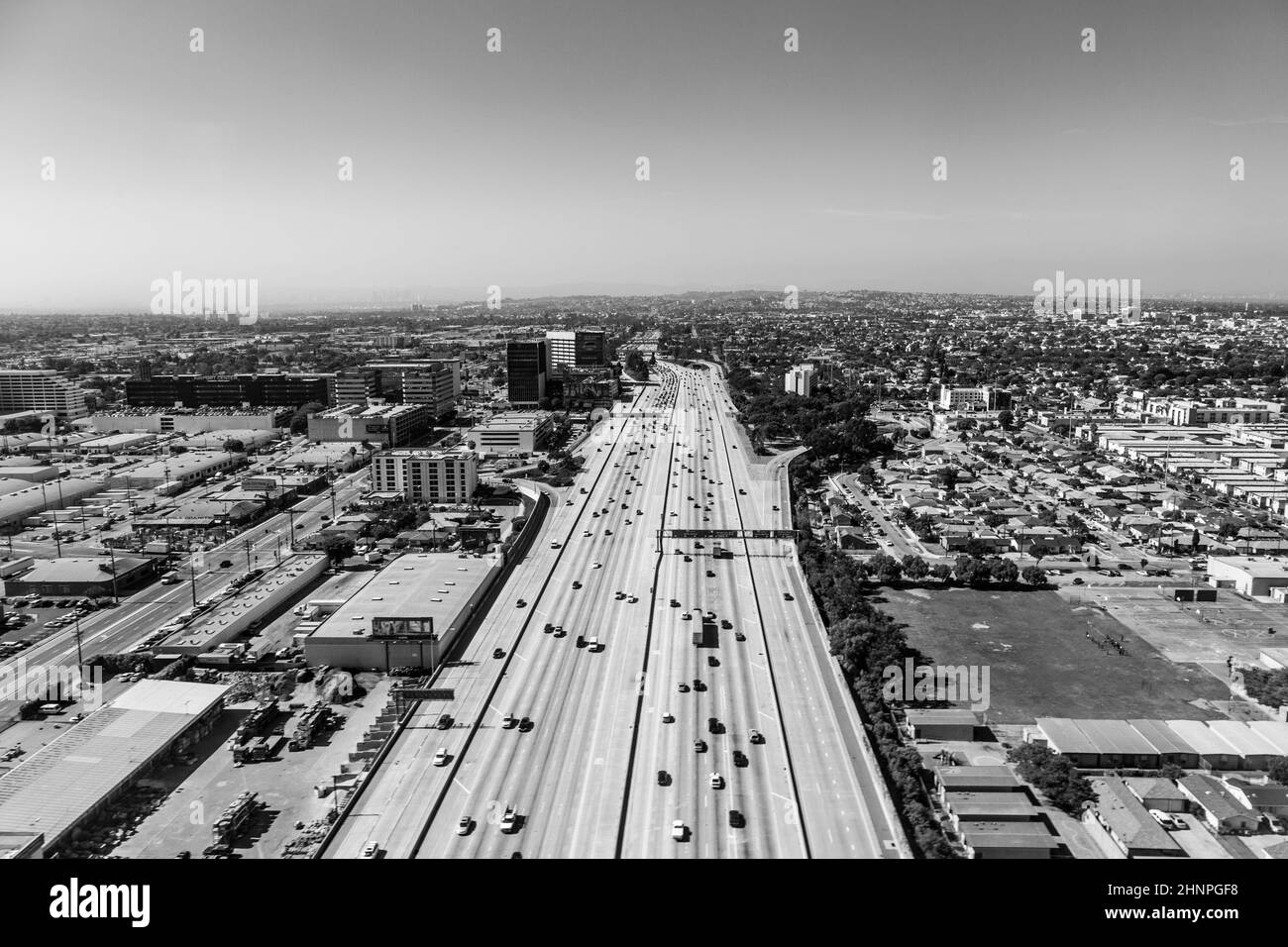 Aerial view traffic road Black and White Stock Photos & Images - Alamy