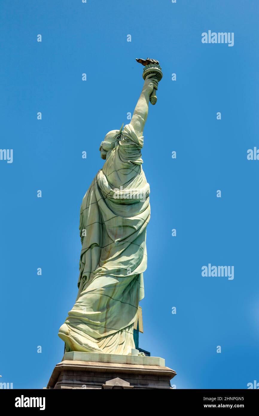 New York Hotel & Casino in Las Vegas, with Replica of the Statue of Liberty Stock Photo