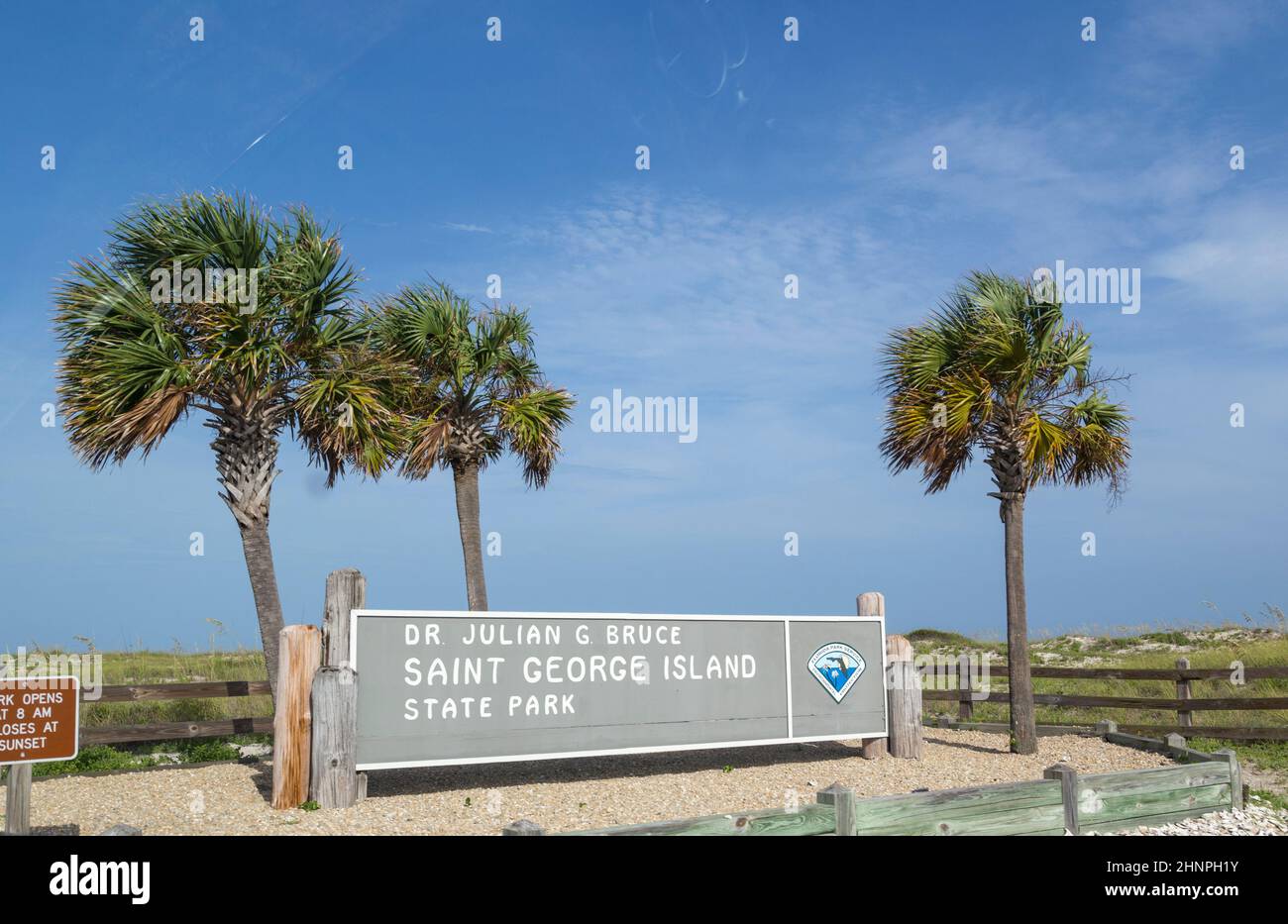 entrance booth for state park saint george island in Apalachicola Stock Photo