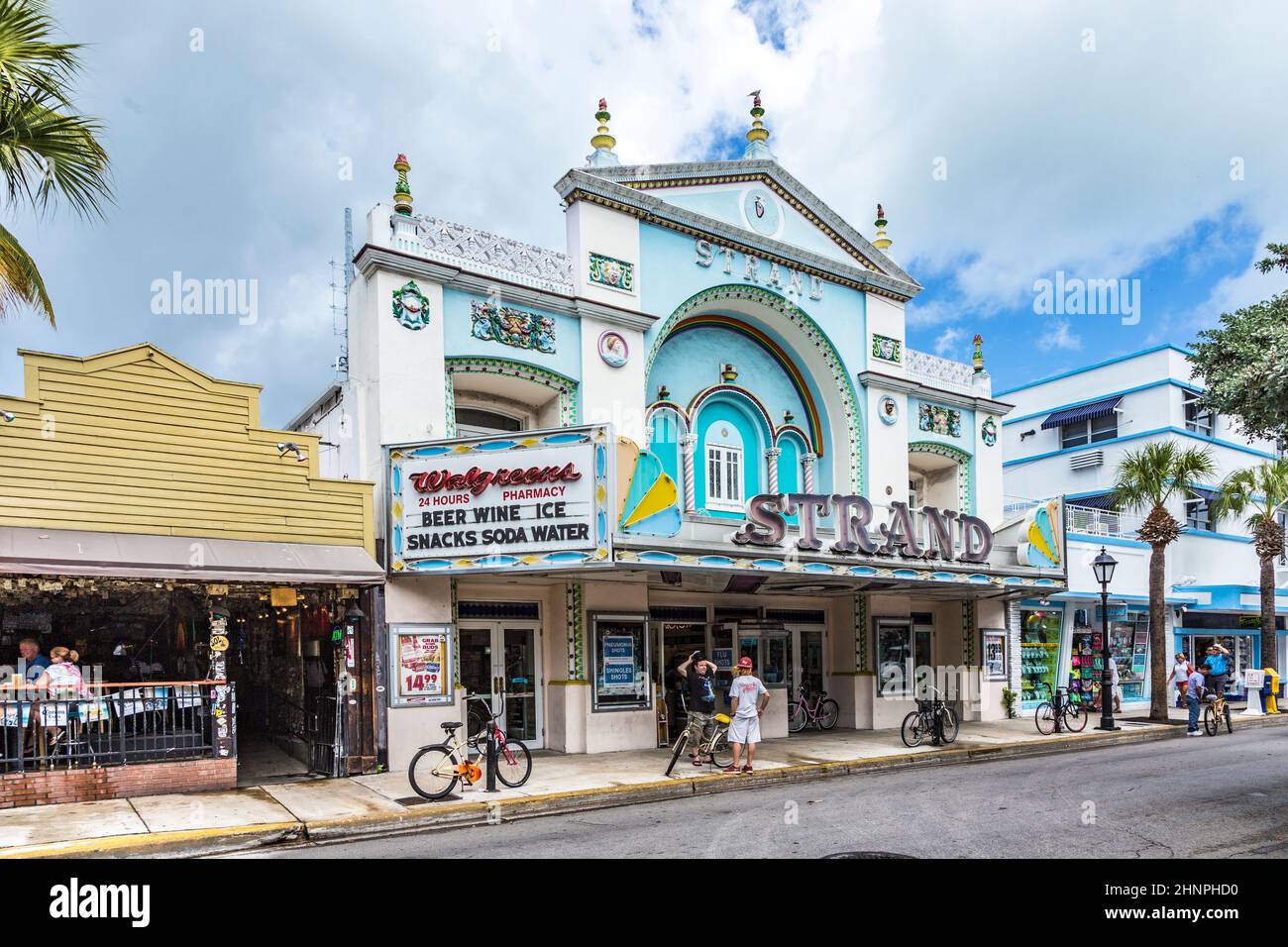 people at cinema theater Strand in Key West Stock Photo