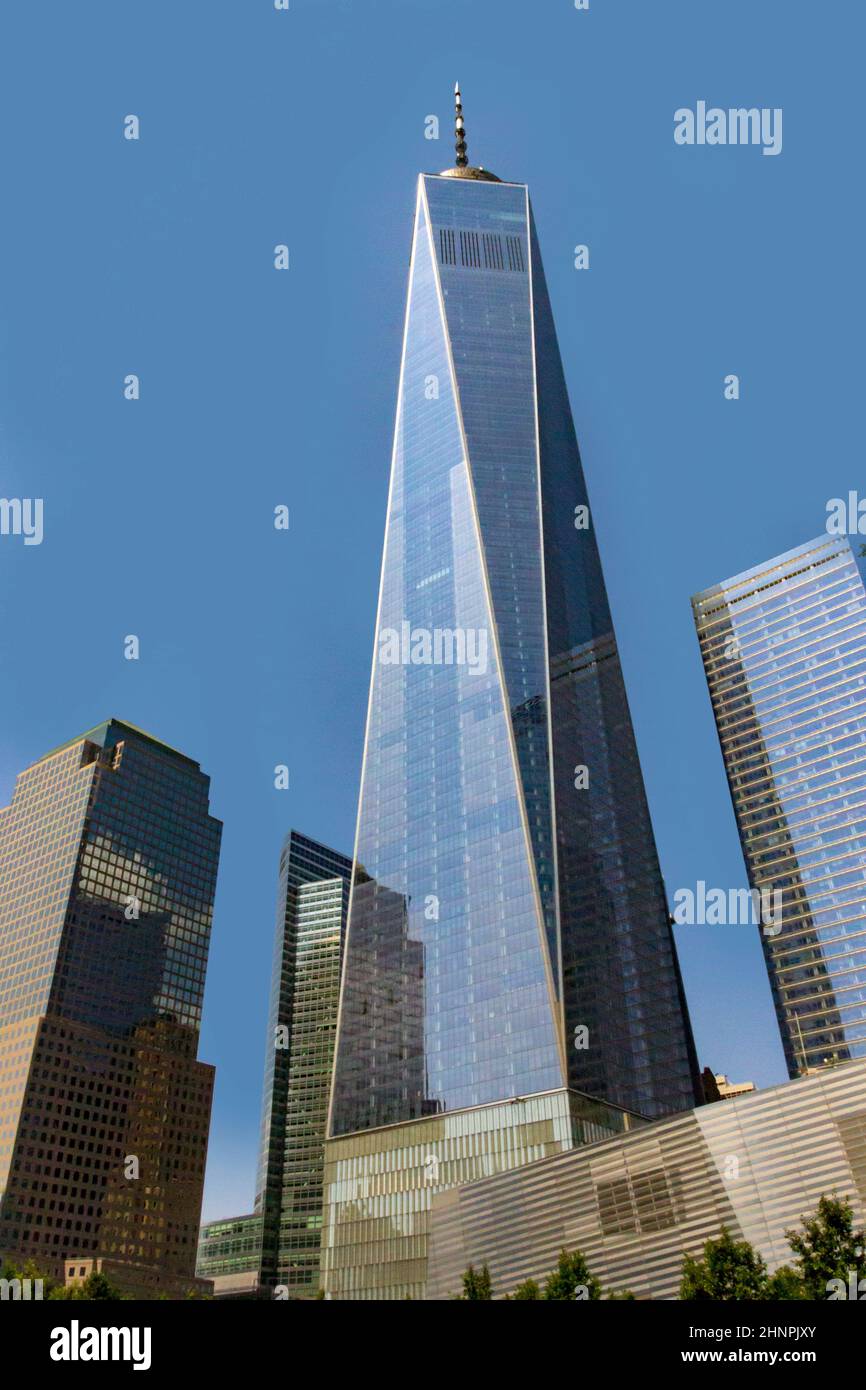 Freedom Tower in Lower Manhattan Stock Photo