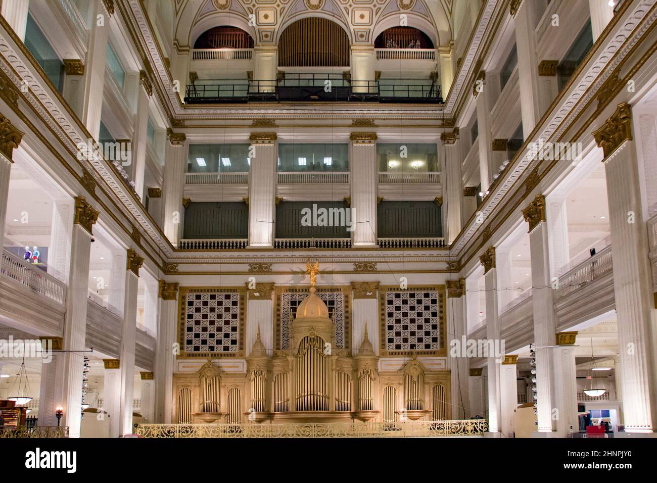 Inside of Wanamaker's, the first department store in Philadelphia Stock