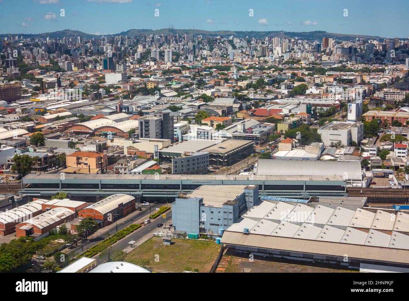 aerial view of Porto Alegre in Brazil Stock Photo