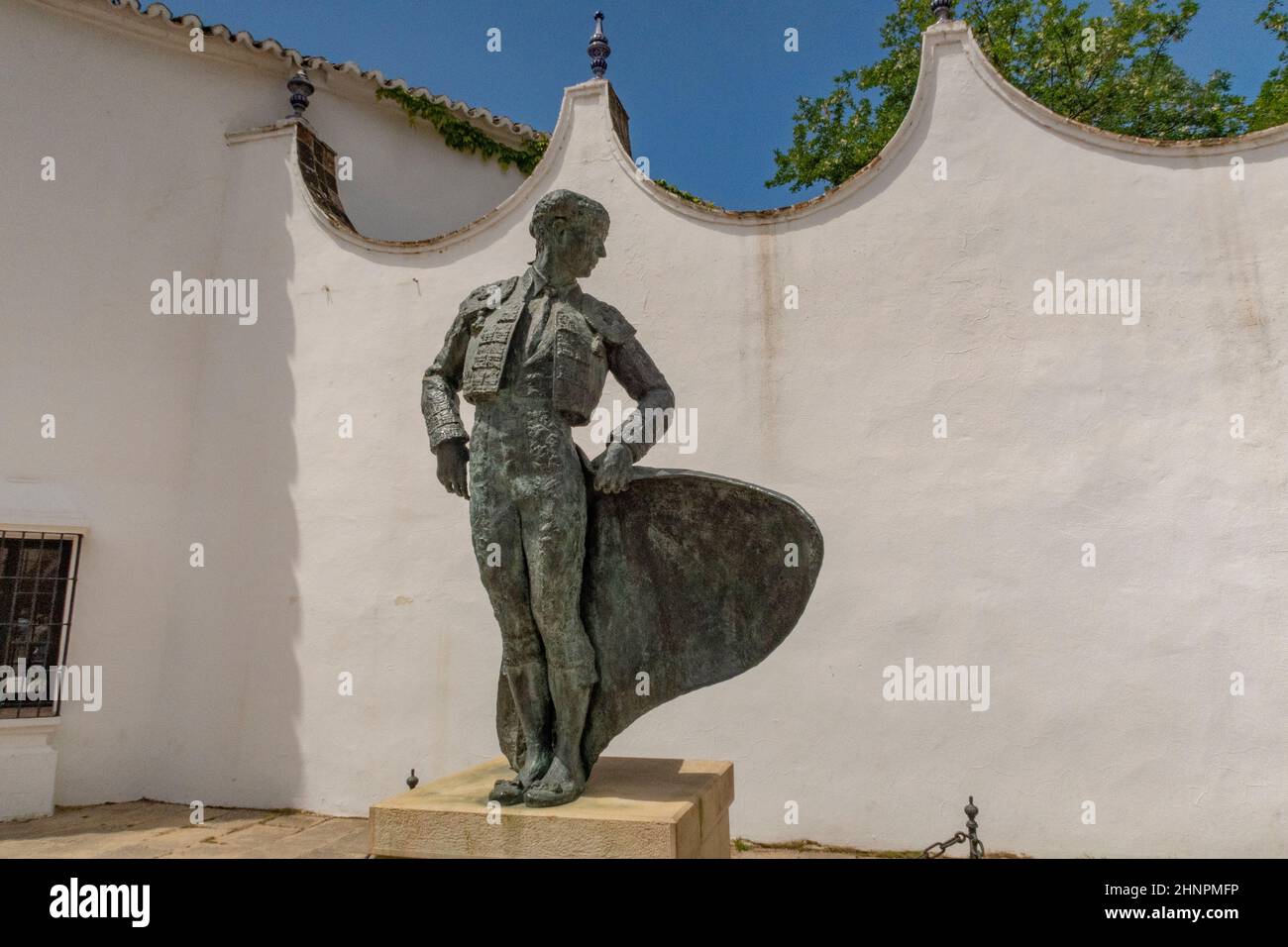 Statue of famous bullfighter Cayetano Ordonez 'El nino de la Palma' in Ronda, Andalusia Spain Stock Photo