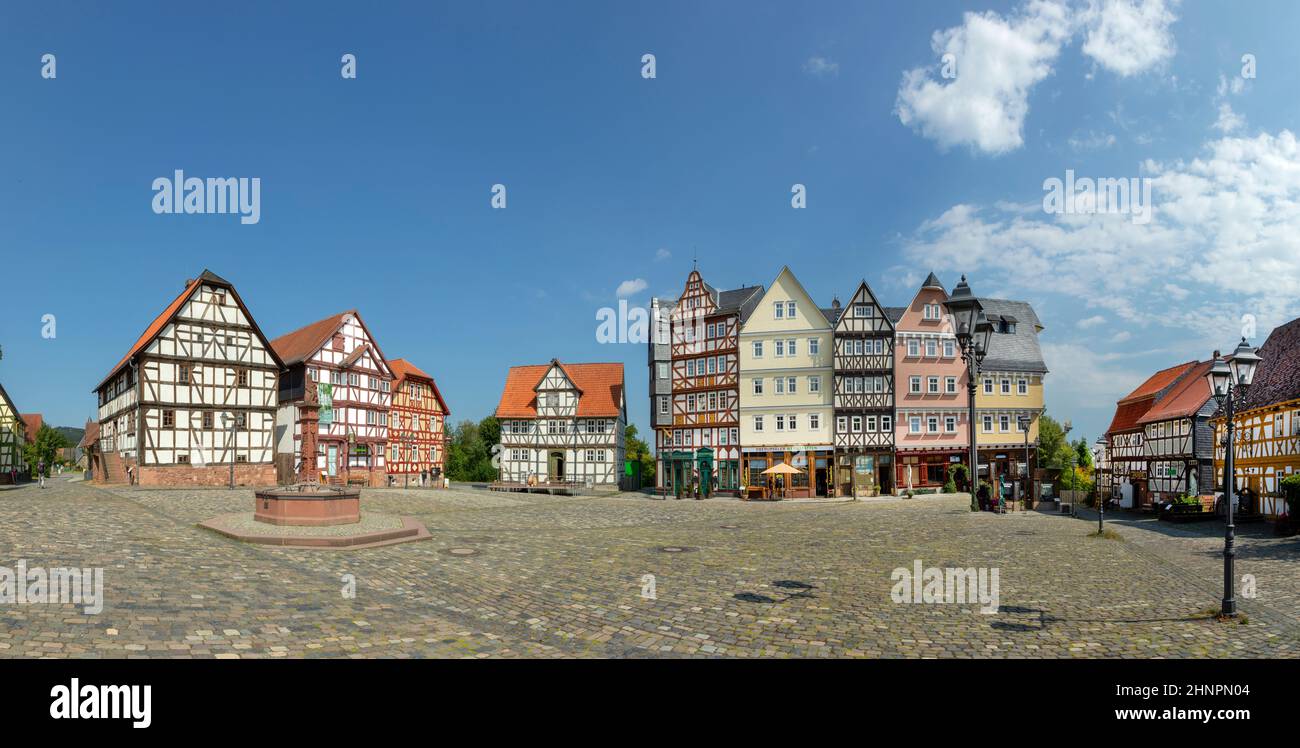 market place at Hessenpark in Neu Anspach Stock Photo