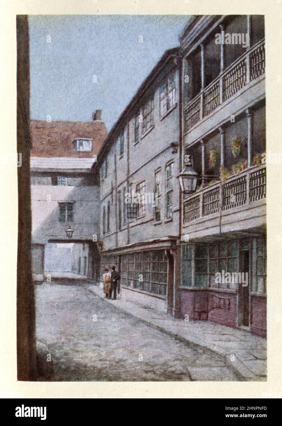 Old London, Geroge Inn, Southwark, 1885.  Philip Norman Stock Photo