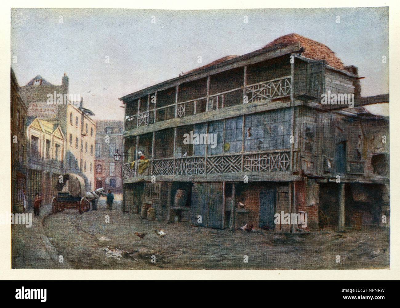Old London, Last of the King's Head Inn, Southwark, 1884. Philip Norman Stock Photo