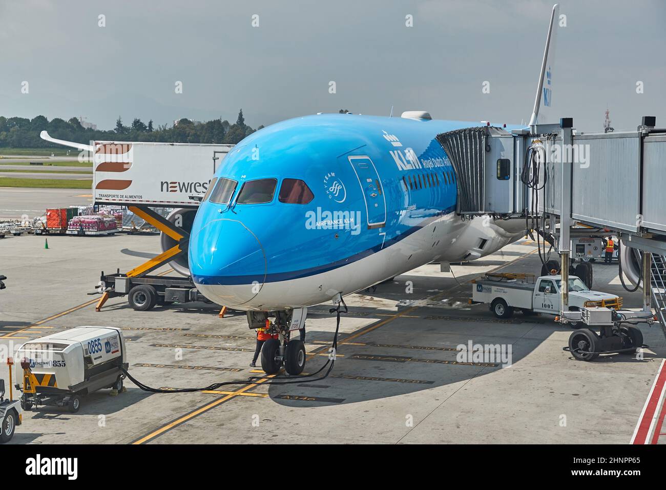 Aircraft Ground Handling, KLM catering services Stock Photo