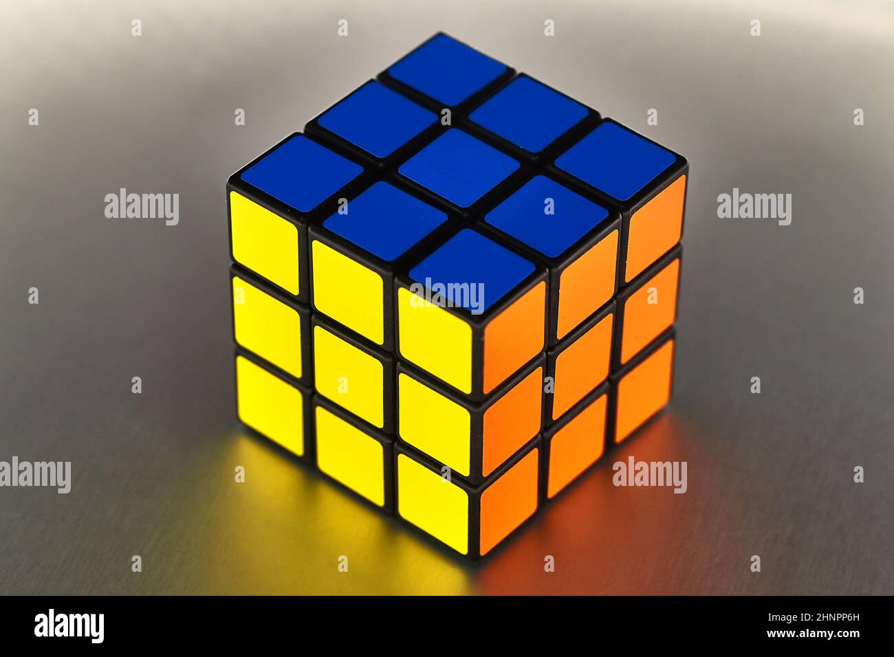 Rubik's cube solved Stock Photo