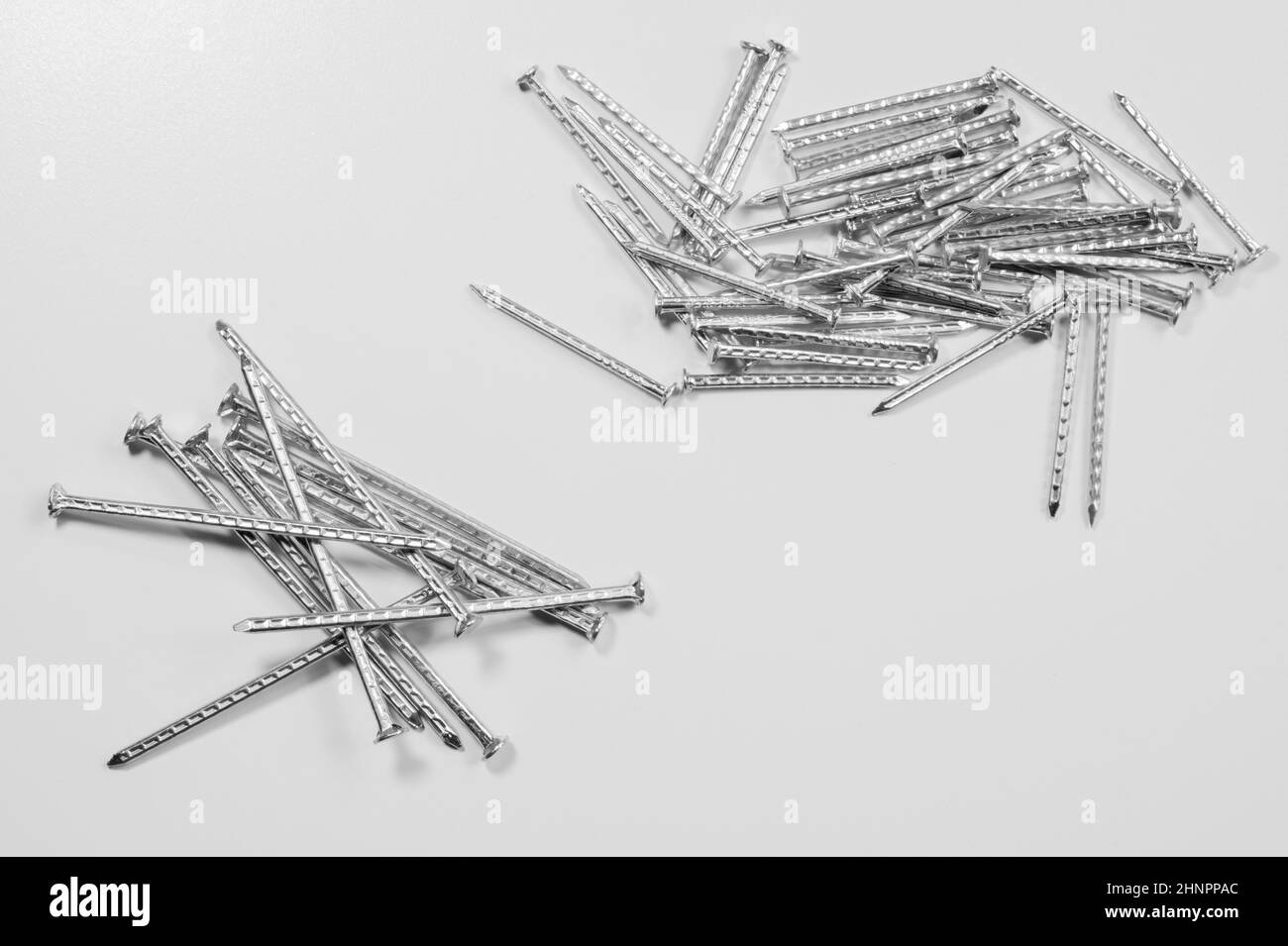 Metal nails isolated on white background Stock Photo Alamy