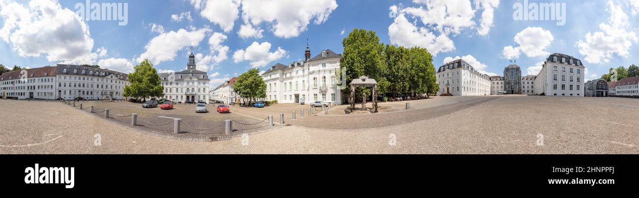 panoramic outside view to  castle in Saarbruecken Stock Photo