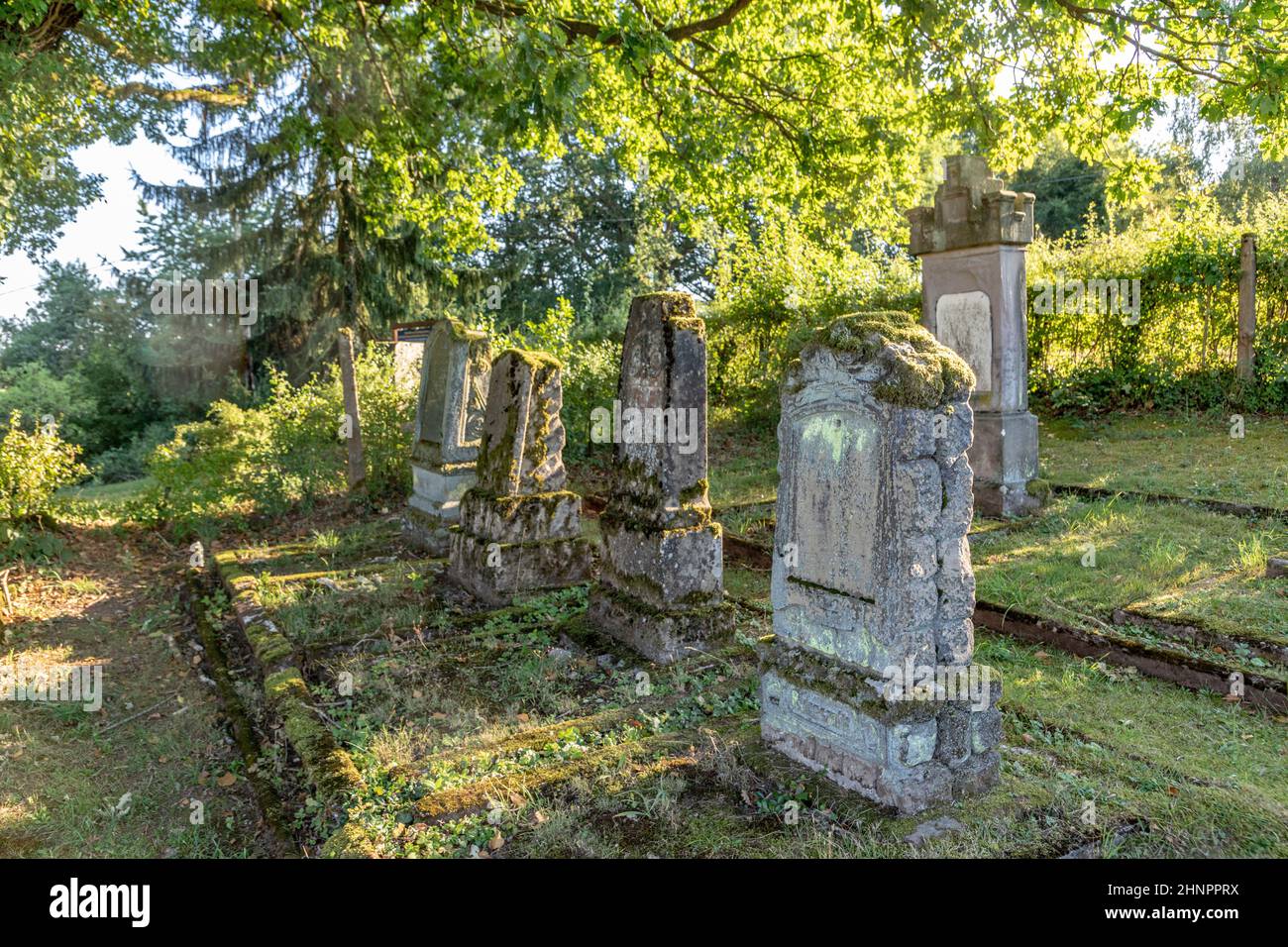 jewish cemetery in St. Wendel at the Galgenberg Stock Photo