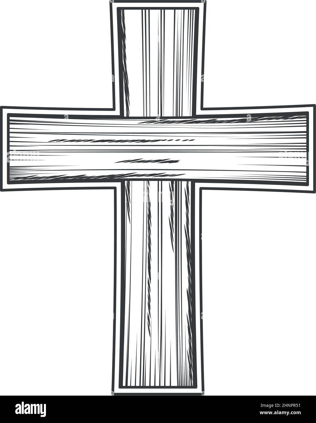 Holy cross sketch icon Royalty Free Vector Image