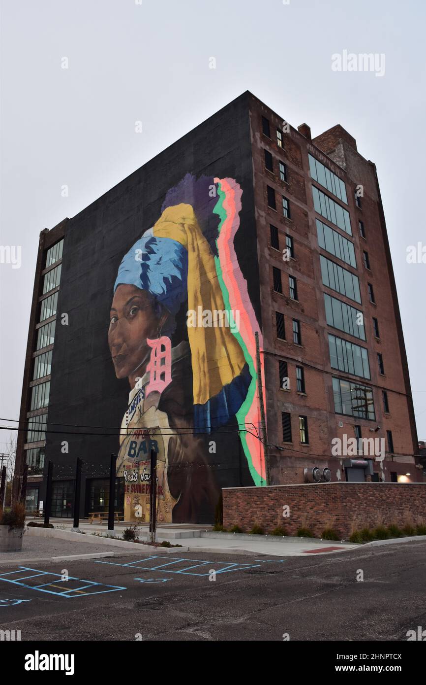 'The Girl with the D earring' mural by artist Sydney D James on the ...