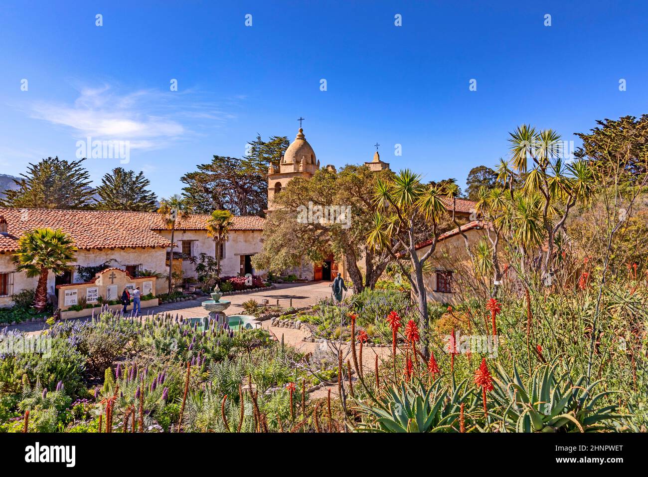 outside view of Carmel mission Stock Photo