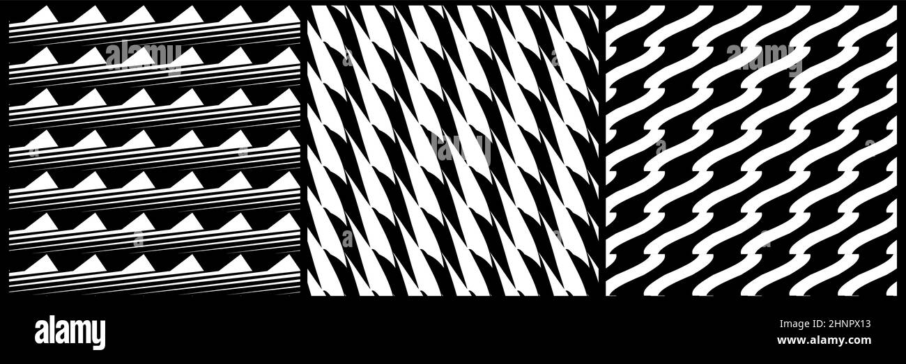Set of 3 seamless pattern, texture vector - stock vector illustration ...