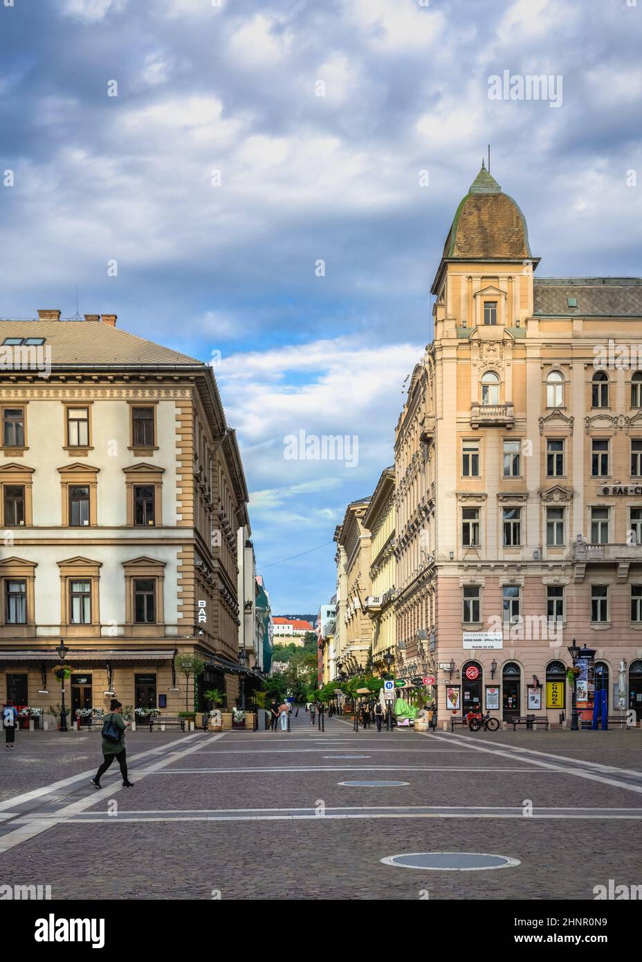 Streets of the old town of Budapest, Hungary Stock Photo