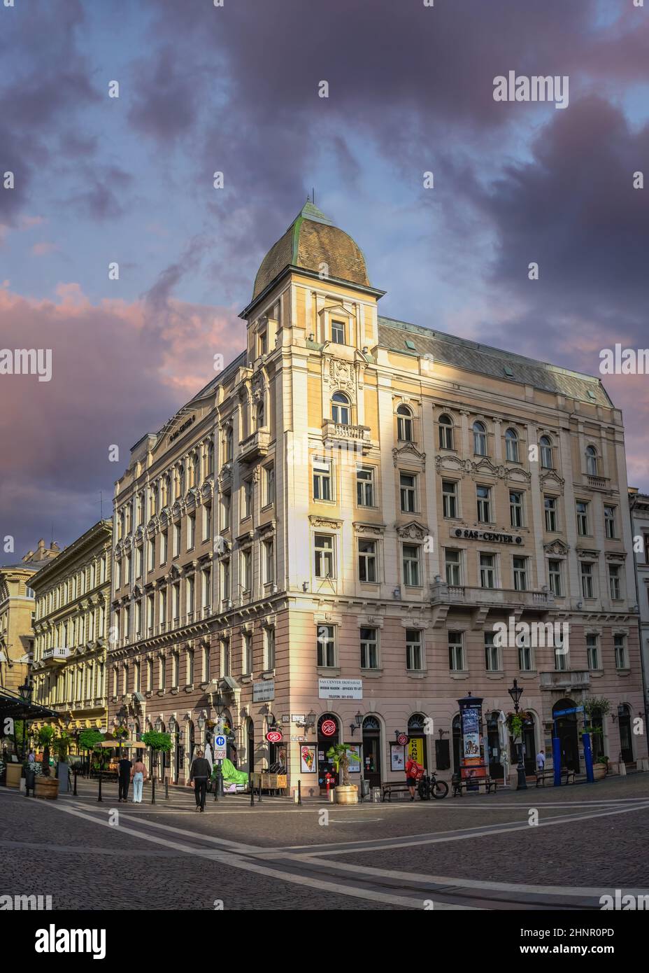 Streets of the old town of Budapest, Hungary Stock Photo